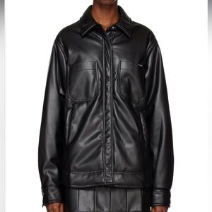 Staud Voyaging Black Vegan Leather Jacket - Size Small